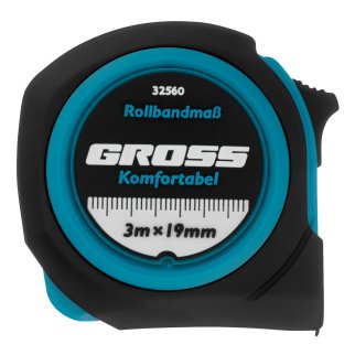 Рулетка 3м 19мм Komfortabel обрезиненный корпус GROSS фото 4