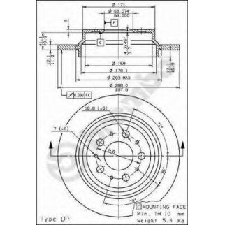 Диск тормозной brembo 08.7765.11 фото