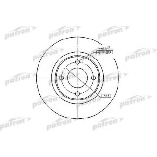Диск тормозной передн AUDI: 80 91-94, 80 Avant 91-96, CABRIOLET 91-00, COUPE 88-96 фото