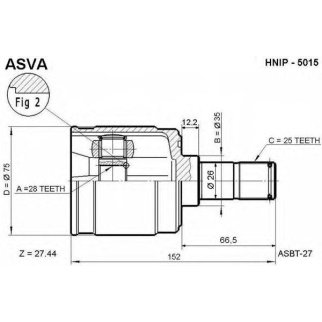 ШРУС внутренний ASVA HNIP-5015 фото