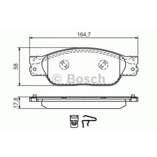 Колодки тормозные передние к-кт BOSCH 0 986 494 355 фото
