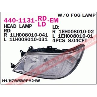 Фара левая DEPO 440-1131L-LD-EM фото