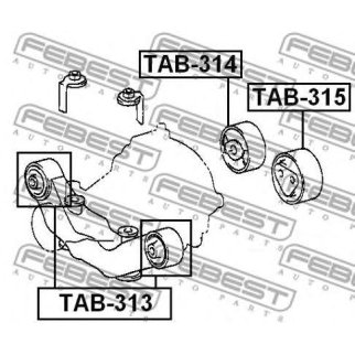 Опора заднего редуктора FEBEST TAB-314 фото