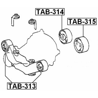 Опора заднего редуктора FEBEST TAB-314 фото 2