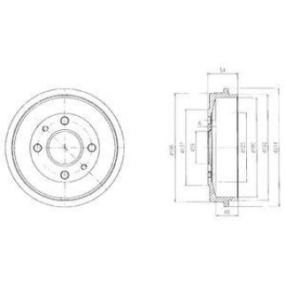 Барабан тормозной DELPHI BF200 фото