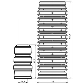 Пыльник переднего амортизатора с отбойником комплект SEAT ALTEA 2004-2015 FEBEST SKSHB-OCTIIF-KIT фото 2