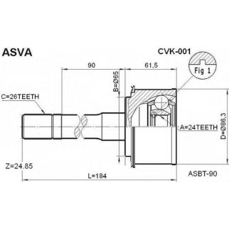 ШРУС наружный ASVA CVK0-01 фото