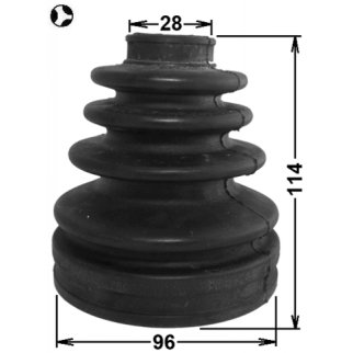 0115-KDJ95T_к-кт пыльника ШРУСа внутр.!Toyota Land Cruiser 98-07 фото 2