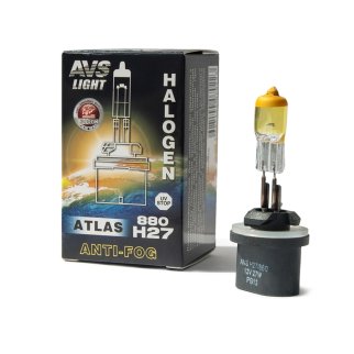 Галогенная лампа AVS ATLAS ANTI-FOG BOX желтый H27/880.12V.27W.коробка 1шт., шт фото