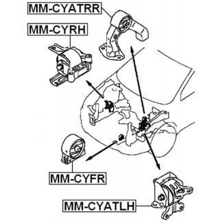 Опора двигателя левая FEBEST MM-CYATLH фото 2