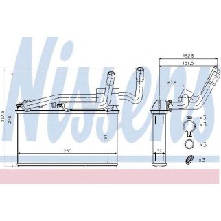 Радиатор отопителя BMW: X5 (E70) 3.0-4.8i/D/xDrive 06-13, X5 (F15/F85) 2.0-4.4i/D/xDrive 13-, X6 (E71/E72) 3.0-4.4i/D/xDrive 07-14, X6 (F16/F86) 2.0-4.4i/D/xDrive 14- фото