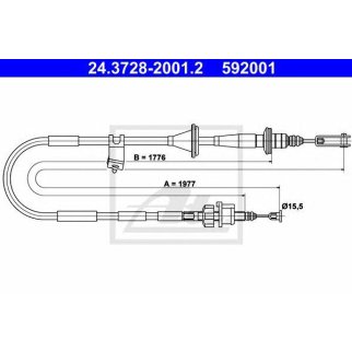 Трос сцепления ATE 24.3728-2001.2 фото