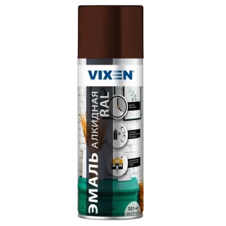 Эмаль универсальная VIXEN коричневая (RAL 8012), аэрозоль 520 мл фото