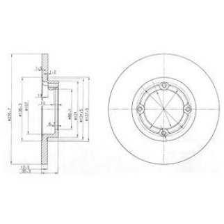 Диск тормозной DELPHI BG3551 фото