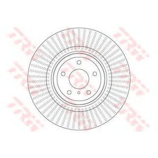 Диск тормозной передний вентилируемый TRW DF6498S фото