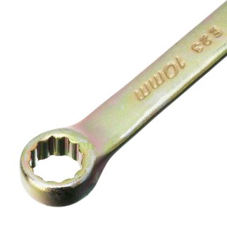 СИБРТЕХ 14976 Ключ комбинированный, 10 мм, желтый цинк фото 4