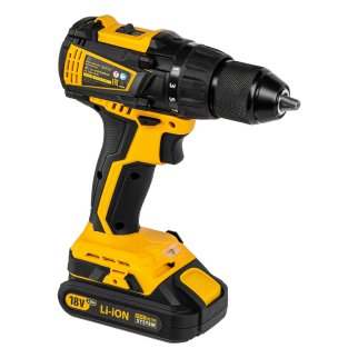 DENZEL 26121 Дрель-шуруповерт аккумуляторный бесщеточный BLDL-IB-18-02, Li-Ion, 18 В, 1.5 А/ч, 2 акб фото 2