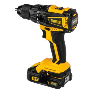 DENZEL 26121 Дрель-шуруповерт аккумуляторный бесщеточный BLDL-IB-18-02, Li-Ion, 18 В, 1.5 А/ч, 2 акб фото 4