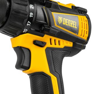 DENZEL 26121 Дрель-шуруповерт аккумуляторный бесщеточный BLDL-IB-18-02, Li-Ion, 18 В, 1.5 А/ч, 2 акб фото 7