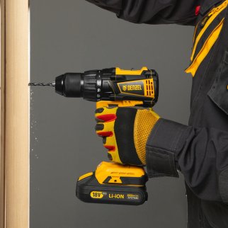 DENZEL 26121 Дрель-шуруповерт аккумуляторный бесщеточный BLDL-IB-18-02, Li-Ion, 18 В, 1.5 А/ч, 2 акб фото 1