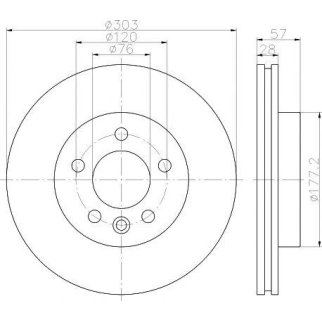 Диск тормозной передний вентилируемый TEXTAR 92228903 фото