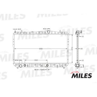 Радиатор основной MILES ACRB030 фото