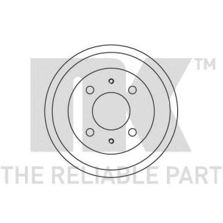 253409NK_барабан тормозной! Hyundai Accent 1.3-1.6/1.5CRDi 00-05 фото