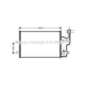 Радиатор кондиционера (конденсер) AVA MZ5184D фото