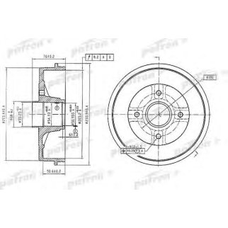 Барабан тормозной PATRON PDR1353 фото
