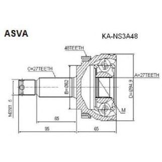 ШРУС наружный ASVA KANS-3A48 фото