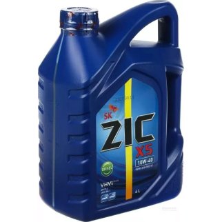 Масло моторное ZIC X5 DIESEL 10W40 п/синт. 4л фото