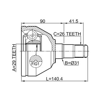 ШРУС внутренний FEBEST 2711-XC90WDLH фото 2