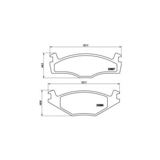 Колодки тормозные передние к-кт brembo P 85 005 фото