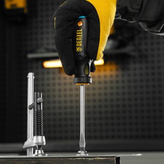 Отвертка SL6x100 мм, S2, 3к рукоятка Denzel фото 7