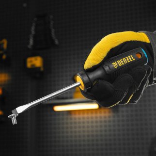 Отвертка SL6x100 мм, S2, 3к рукоятка Denzel фото 9