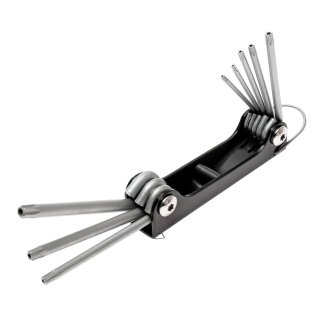 Набор ключей TORX с отверстием T9H-T40H раскладной 8шт JTC фото