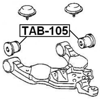 Сайлентблок нижнего рычага FEBEST TAB-105 фото 2 Сайлентблок нижнего рычага FEBEST TAB-105 фото 2