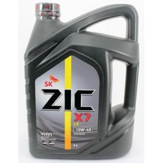 Масло моторное ZIC X7 LS (A PLUS) 10W40 SM/CF 6л фото 1
