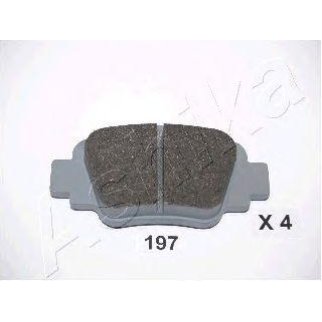 Колодки тормозные задние дисковые к-кт ashika 51-01-197 фото