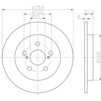 Диск тормозной задний MINTEX MDC2203 фото