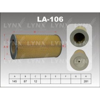 Фильтр воздушный LYNXauto LA-106 фото