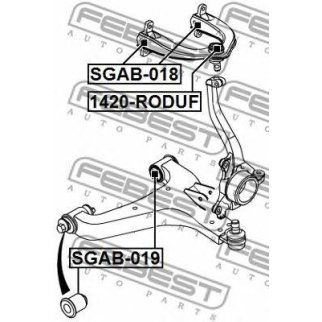 1420RODUF_опора шаровая верхняя! SsangYong Rodius 2.7XDi 05> фото