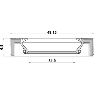 Сальник привода 31.9X49.15X6.9X6.9 фото 2