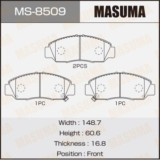 Колодки тормозные передние к-кт Masuma MS-8509 фото