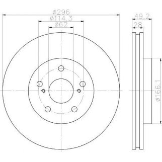 Диск тормозной передний вентилируемый TEXTAR 92135800 фото