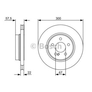 Диск тормозной MERCEDES C (W204) (07-) задний (1шт.) BOSCH фото