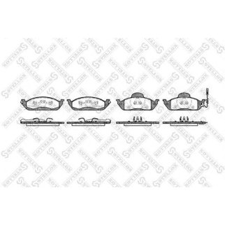 708 001B-SX_колодки дисковые п.! с антискрип. пластинами MB W163 2.3/3.2/2.7CDi 98> фото