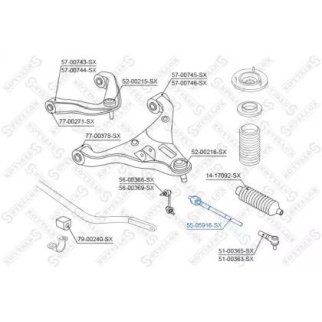 55-05916-SX_тяга рулевая! Nissan Navara D40M 03> фото