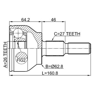 ШРУС наружный FEBEST 2110-KUGII фото 2