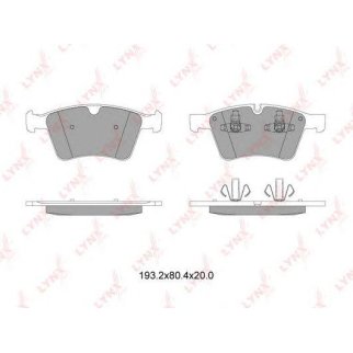 Колодки тормозные передние к-кт LYNXauto BD-5331 фото